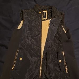 Womens vest with faux fur lining.